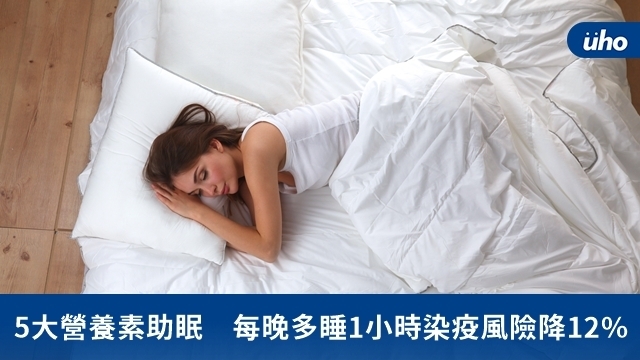 5大營養素助眠　每晚多睡1小時染疫風險降12％