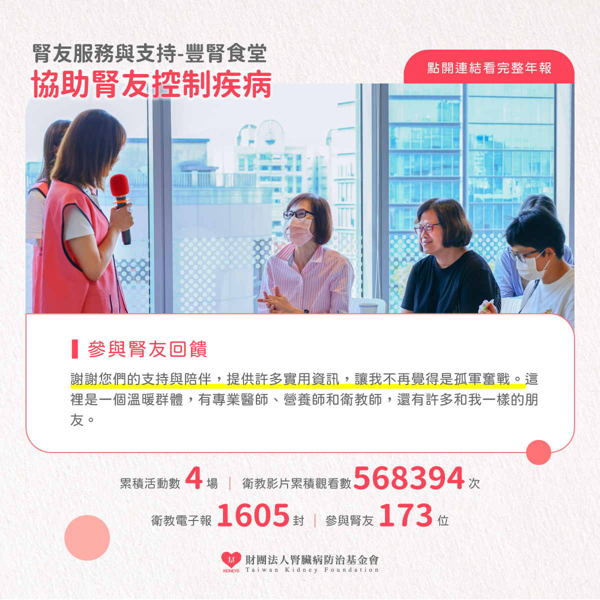 腎臟病防治基金會公布去年成果報告 深化預防教育、守護全民腎臟健康