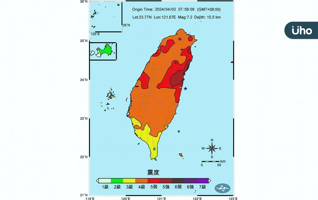 全台都在搖！花蓮7.2地震「921後最大規模」氣象署：未來恐有7.0餘震