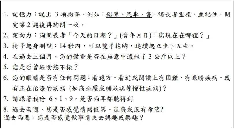 家中長輩健康出現警訊？國際最新功能評估