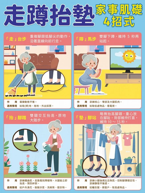 長者防跌運動4招練肌肉