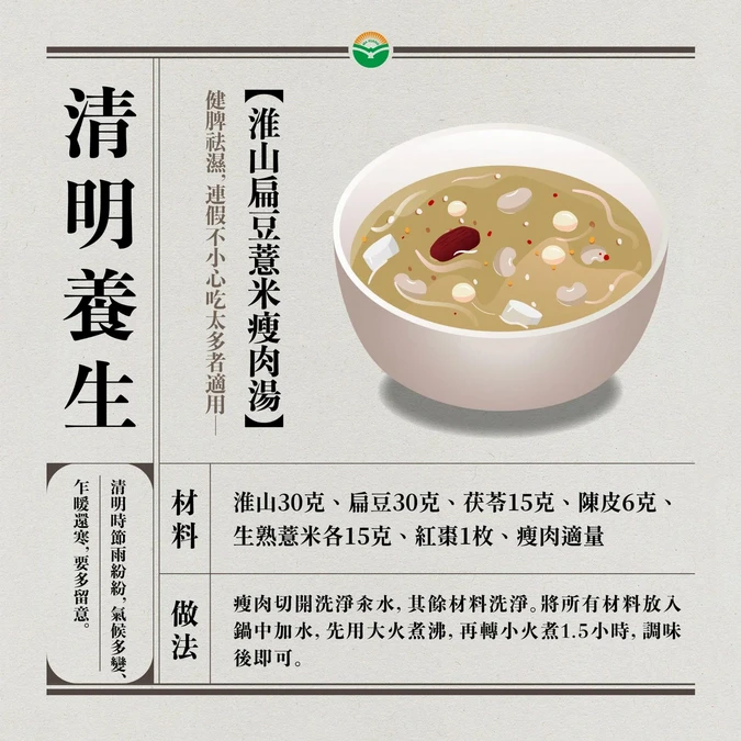 清明養生喝瘦肉湯、百合粥