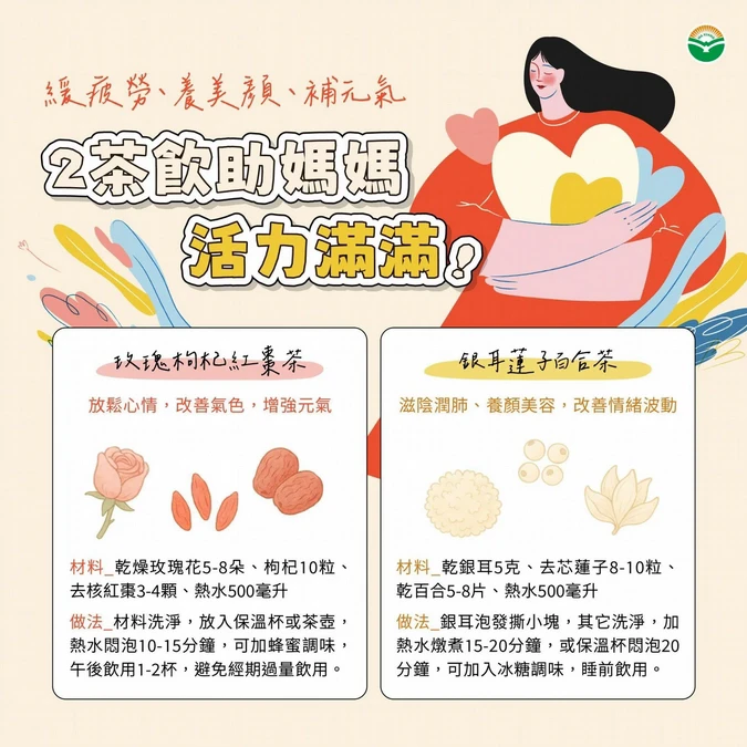 2道養生茶飲滋陰養顏補元氣