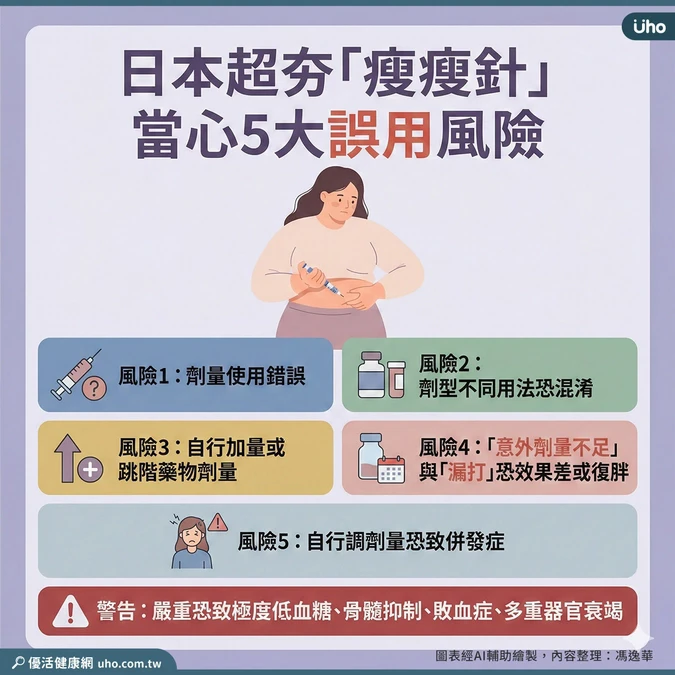 風險5:自行調劑量恐致併發症