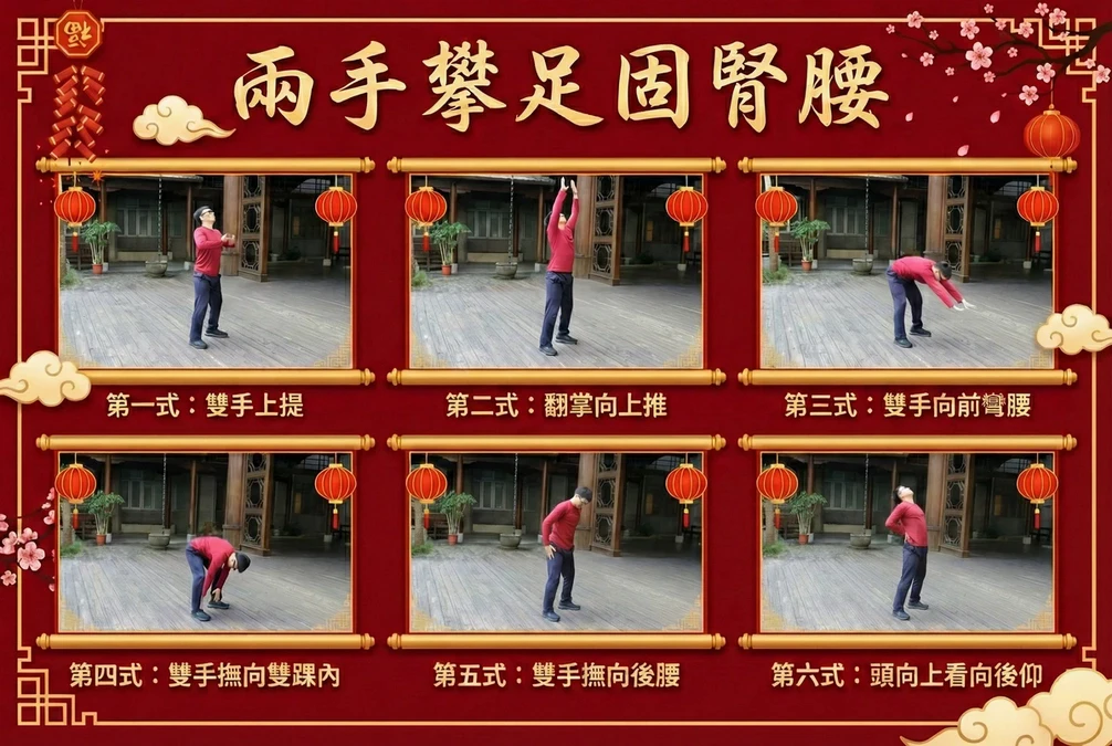 4. 兩手攀足固腎腰