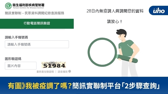 有圖》我被疫調了嗎？簡訊實聯制平台「2步驟查詢」