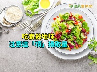 吃素救地球 專家:注意這「項」攝取量
