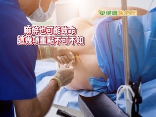麻醉皆有風險 保命4大重點不可不知