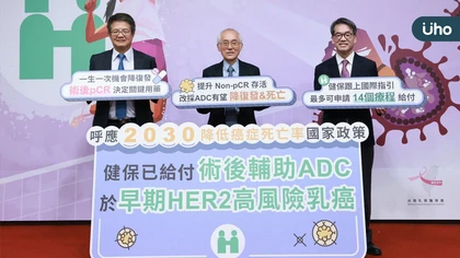 健保啟動ADC早期HER2乳癌術後輔助治療給付 目標減少復發、降低死亡!