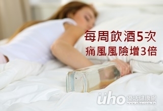 每周飲酒5次 女痛風風險增3倍