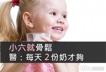 小六就骨鬆 醫:每天2份奶才夠