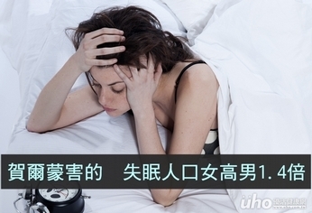賀爾蒙害的 失眠人口女高男1.4倍