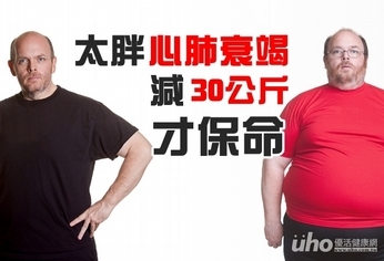 男太胖心肺衰竭 月減30公斤保命