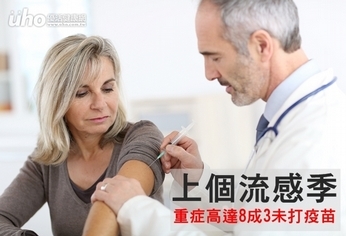 上個流感季 重症高達8成3未打疫苗