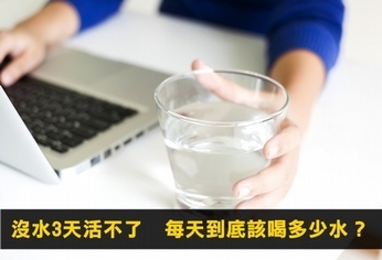 沒水3天活不了 每天到底該喝多少水?