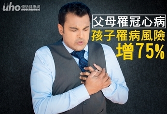 父母罹冠心病 孩子罹病風險增75%