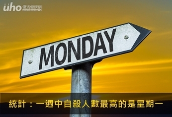 統計:一週中自殺人數最高的是星期一
