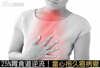 25%胃食道逆流!當心拖久癌病變
