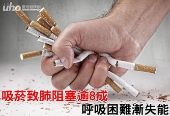 吸菸致肺阻塞逾8成 呼吸困難漸失能