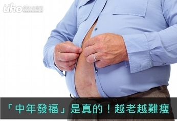 「中年發福」是真的!越老越難瘦