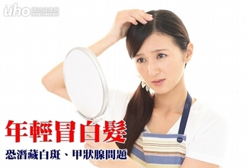 年輕冒白髮 恐潛藏白斑、甲狀腺問題