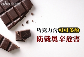 巧克力含「可可多酚」 防戴奧辛危害