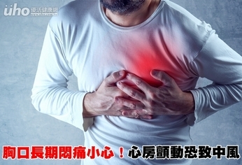 胸口長期悶痛小心!心房顫動恐致中風