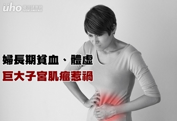 婦長期貧血、體虛 巨大子宮肌瘤惹禍