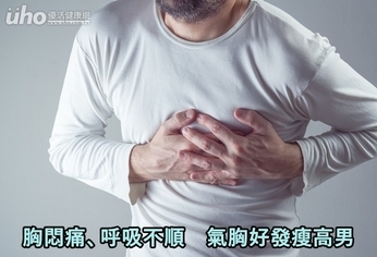 胸悶痛、呼吸不順 氣胸好發瘦高男