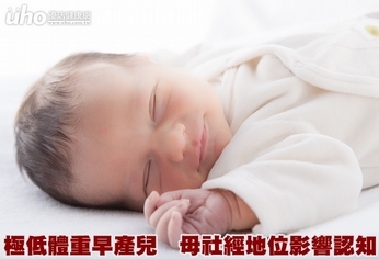 極低體重早產兒 母社經地位影響認知