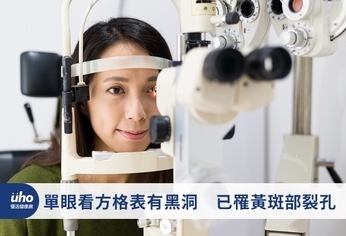 單眼看方格表有黑洞 已罹黃斑部裂孔