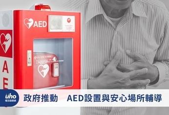 政府推動　AED設置與安心場所輔導