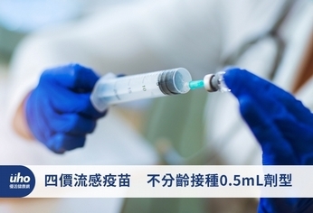 四價流感疫苗 不分齡接種0.5mL劑型