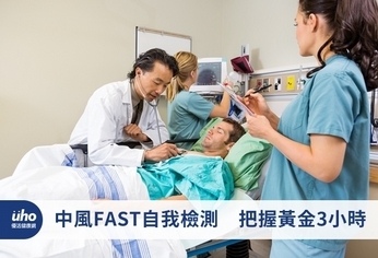 中風FAST自我檢測 把握黃金3小時