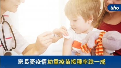 家長憂疫情 幼童疫苗接種率跌一成