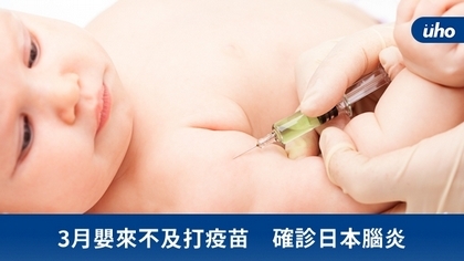 3月嬰來不及打疫苗　確診日本腦炎