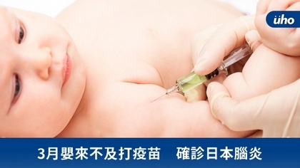 3月嬰來不及打疫苗 確診日本腦炎