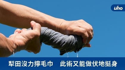 犁田沒力擰毛巾 此術又能做伏地挺身