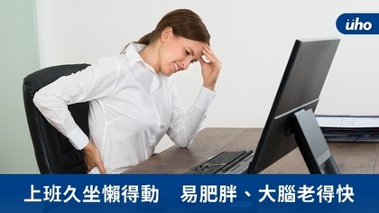 上班久坐懶得動 易肥胖、大腦老得快