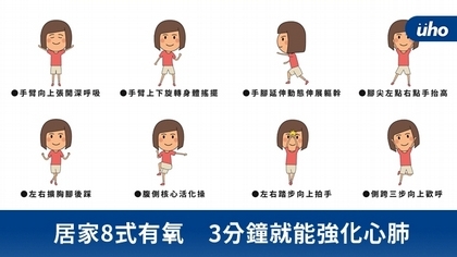 居家8式有氧 3分鐘就能強化心肺