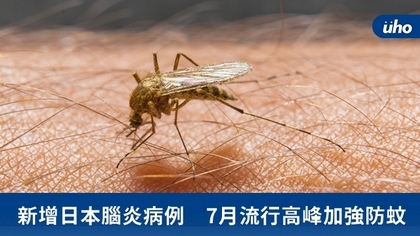 新增日本腦炎病例 7月流行高峰加強防蚊