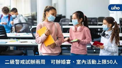 二級警戒試辦兩周 可辦婚宴、室內活動上限50人