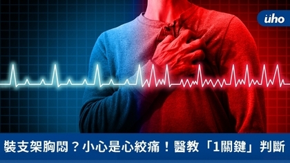 裝支架胸悶?小心是心絞痛!醫教「1關鍵」判斷